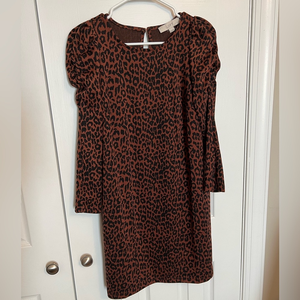 LOFT cheetah print dress